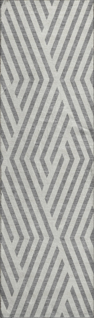 Piper Looms Mayfield Geometric AMF550 Gray Machine Washable Area Rug Runner Main Image