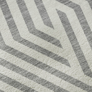 Piper Looms Mayfield Geometric AMF550 Gray Machine Washable Area Rug Swatch Image