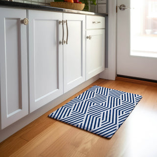 Piper Looms Mayfield Geometric AMF550 Navy Machine Washable Area Rug Scatter Lifestyle Image Feature