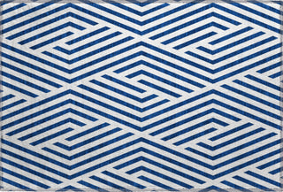 Piper Looms Mayfield Geometric AMF550 Navy Machine Washable Area Rug Scatter Main Image