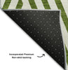 Piper Looms Mayfield Geometric AMF550 Olive Machine Washable Area Rug Backing Image