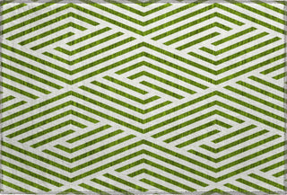 Piper Looms Mayfield Geometric AMF550 Olive Machine Washable Area Rug Scatter Main Image