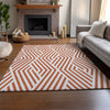 Piper Looms Mayfield Geometric AMF550 Paprika Machine Washable Area Rug Lifestyle Image Feature