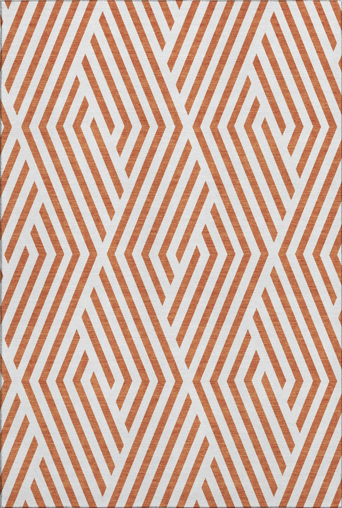 Piper Looms Mayfield Geometric AMF550 Paprika Machine Washable Area Rug main image