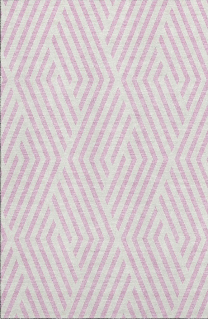 Piper Looms Mayfield Geometric AMF550 Pink Machine Washable Area Rug main image