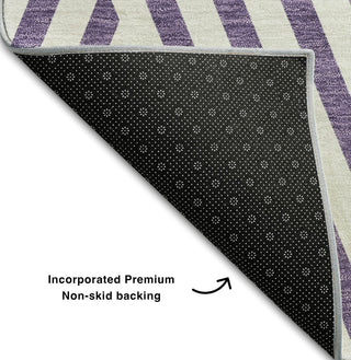 Piper Looms Mayfield Geometric AMF550 Purple Machine Washable Area Rug Backing Image