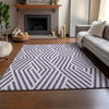 Piper Looms Mayfield Geometric AMF550 Purple Machine Washable Area Rug Lifestyle Image Feature