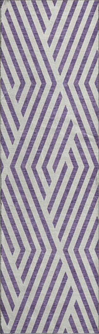 Piper Looms Mayfield Geometric AMF550 Purple Machine Washable Area Rug Runner Main Image