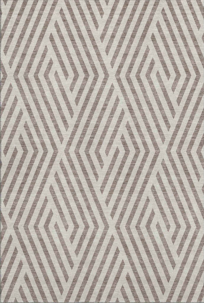 Piper Looms Mayfield Geometric AMF550 Taupe Machine Washable Area Rug main image
