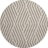 Piper Looms Mayfield Geometric AMF550 Taupe Machine Washable Area Rug Round Main Image