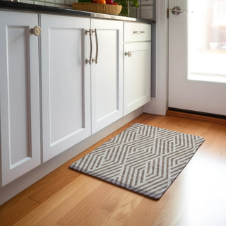 Piper Looms Mayfield Geometric AMF550 Taupe Machine Washable Area Rug Scatter Lifestyle Image Feature