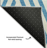 Piper Looms Mayfield Geometric AMF550 Teal Machine Washable Area Rug Backing Image