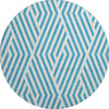 Piper Looms Mayfield Geometric AMF550 Teal Machine Washable Area Rug Round Main Image