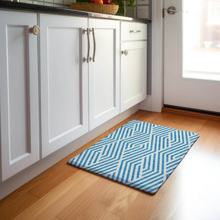 Piper Looms Mayfield Geometric AMF550 Teal Machine Washable Area Rug Scatter Lifestyle Image Feature
