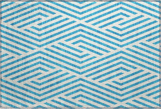 Piper Looms Mayfield Geometric AMF550 Teal Machine Washable Area Rug Scatter Main Image
