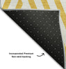 Piper Looms Mayfield Geometric AMF550 Yellow Machine Washable Area Rug Backing Image