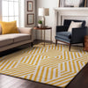 Piper Looms Mayfield Geometric AMF550 Yellow Machine Washable Area Rug Lifestyle Image Feature