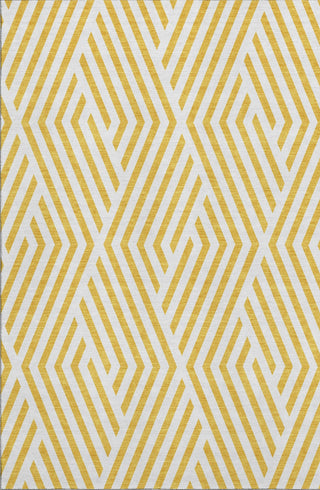 Piper Looms Mayfield Geometric AMF550 Yellow Machine Washable Area Rug main image