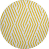 Piper Looms Mayfield Geometric AMF550 Yellow Machine Washable Area Rug Round Main Image