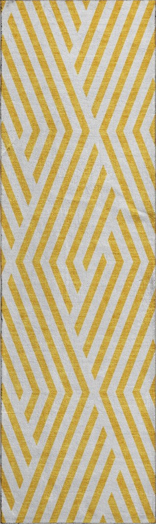 Piper Looms Mayfield Geometric AMF550 Yellow Machine Washable Area Rug Runner Main Image