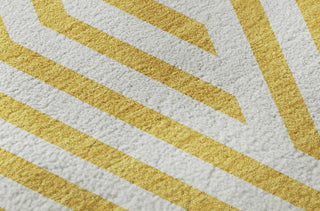 Piper Looms Mayfield Geometric AMF550 Yellow Machine Washable Area Rug Swatch Image
