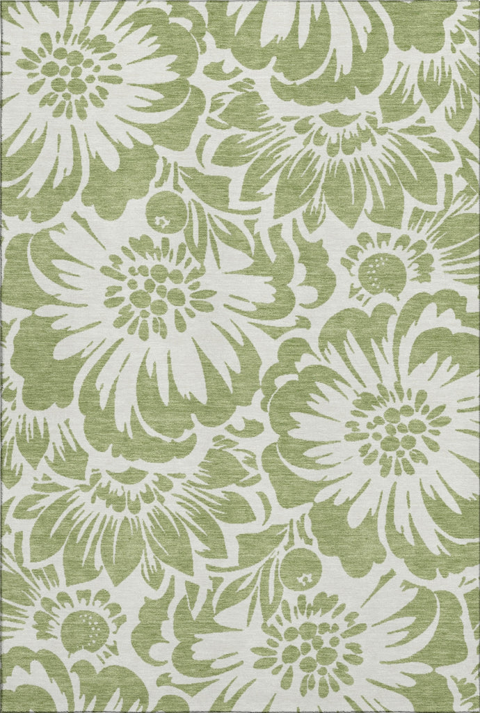 Piper Looms Mayfield Floral AMF551 Aloe Machine Washable Area Rug main image