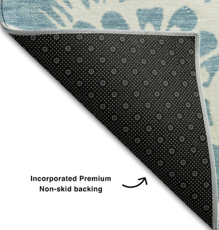 Piper Looms Mayfield Floral AMF551 Denim Machine Washable Area Rug Backing Image