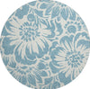 Piper Looms Mayfield Floral AMF551 Denim Machine Washable Area Rug Round Main Image