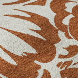 Piper Looms Mayfield Floral AMF551 Paprika Machine Washable Area Rug Swatch Image