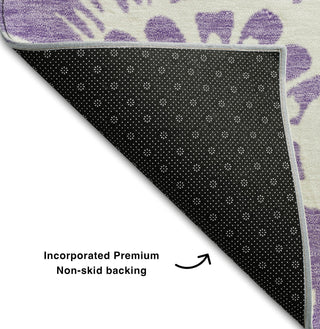 Piper Looms Mayfield Floral AMF551 Purple Machine Washable Area Rug Backing Image