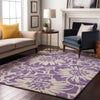 Piper Looms Mayfield Floral AMF551 Purple Machine Washable Area Rug Lifestyle Image Feature