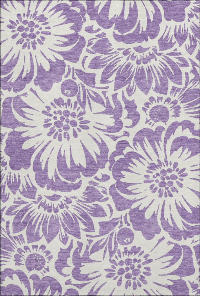Piper Looms Mayfield Floral AMF551 Purple Machine Washable Area Rug main image