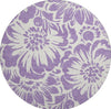Piper Looms Mayfield Floral AMF551 Purple Machine Washable Area Rug Round Main Image