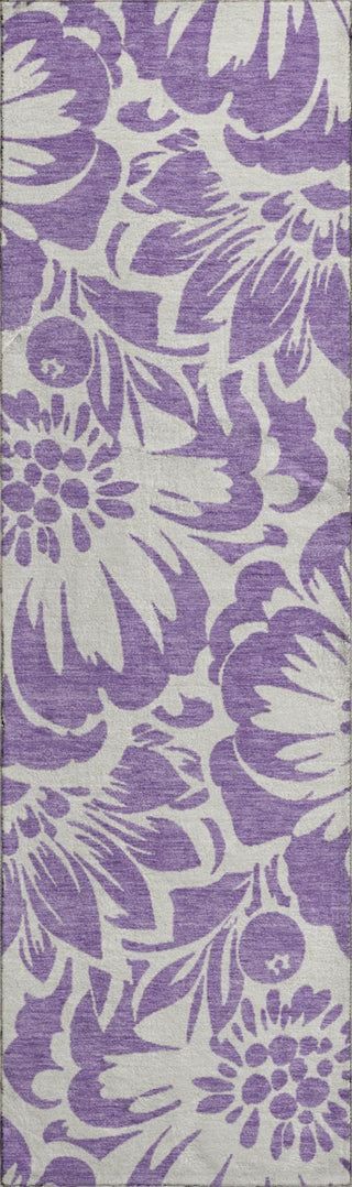 Piper Looms Mayfield Floral AMF551 Purple Machine Washable Area Rug Runner Main Image