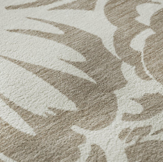 Piper Looms Mayfield Floral AMF551 Taupe Machine Washable Area Rug Swatch Image