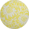 Piper Looms Mayfield Floral AMF551 Yellow Machine Washable Area Rug Round Main Image