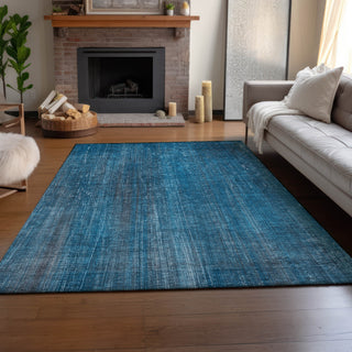 Piper Looms Mayfield Striped AMF552 Blue Machine Washable Area Rug Lifestyle Image Feature