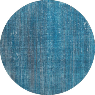 Piper Looms Mayfield Striped AMF552 Blue Machine Washable Area Rug Round Main Image