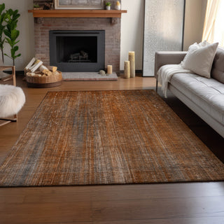Piper Looms Mayfield Striped AMF552 Paprika Machine Washable Area Rug Lifestyle Image Feature