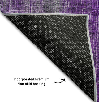 Piper Looms Mayfield Striped AMF552 Purple Machine Washable Area Rug Backing Image