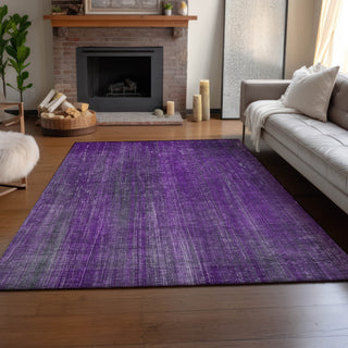 Piper Looms Mayfield Striped AMF552 Purple Machine Washable Area Rug Lifestyle Image Feature