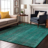 Piper Looms Mayfield Striped AMF552 Teal Machine Washable Area Rug Lifestyle Image Feature