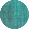 Piper Looms Mayfield Striped AMF552 Teal Machine Washable Area Rug Round Main Image