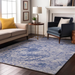 Piper Looms Mayfield Organic AMF553 Blue Machine Washable Area Rug Lifestyle Image Feature