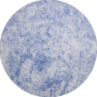 Piper Looms Mayfield Organic AMF553 Blue Machine Washable Area Rug Round Main Image
