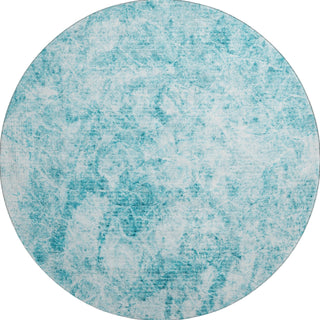 Piper Looms Mayfield Organic AMF553 Teal Machine Washable Area Rug Round Main Image