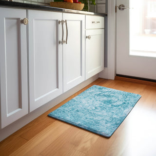 Piper Looms Mayfield Organic AMF553 Teal Machine Washable Area Rug Scatter Lifestyle Image Feature