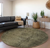 Piper Looms Mayfield Organic AMF554 Gray Machine Washable Area Rug Round Lifestyle Image Feature