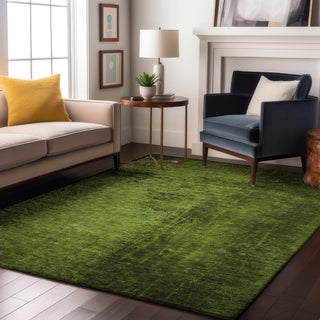 Piper Looms Mayfield Organic AMF554 Green Machine Washable Area Rug Lifestyle Image Feature