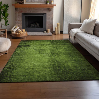 Piper Looms Mayfield Organic AMF554 Green Machine Washable Area Rug Lifestyle Image Feature